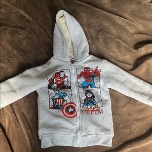 Marvel Comics Super Heroes Kids Gray Hoodie